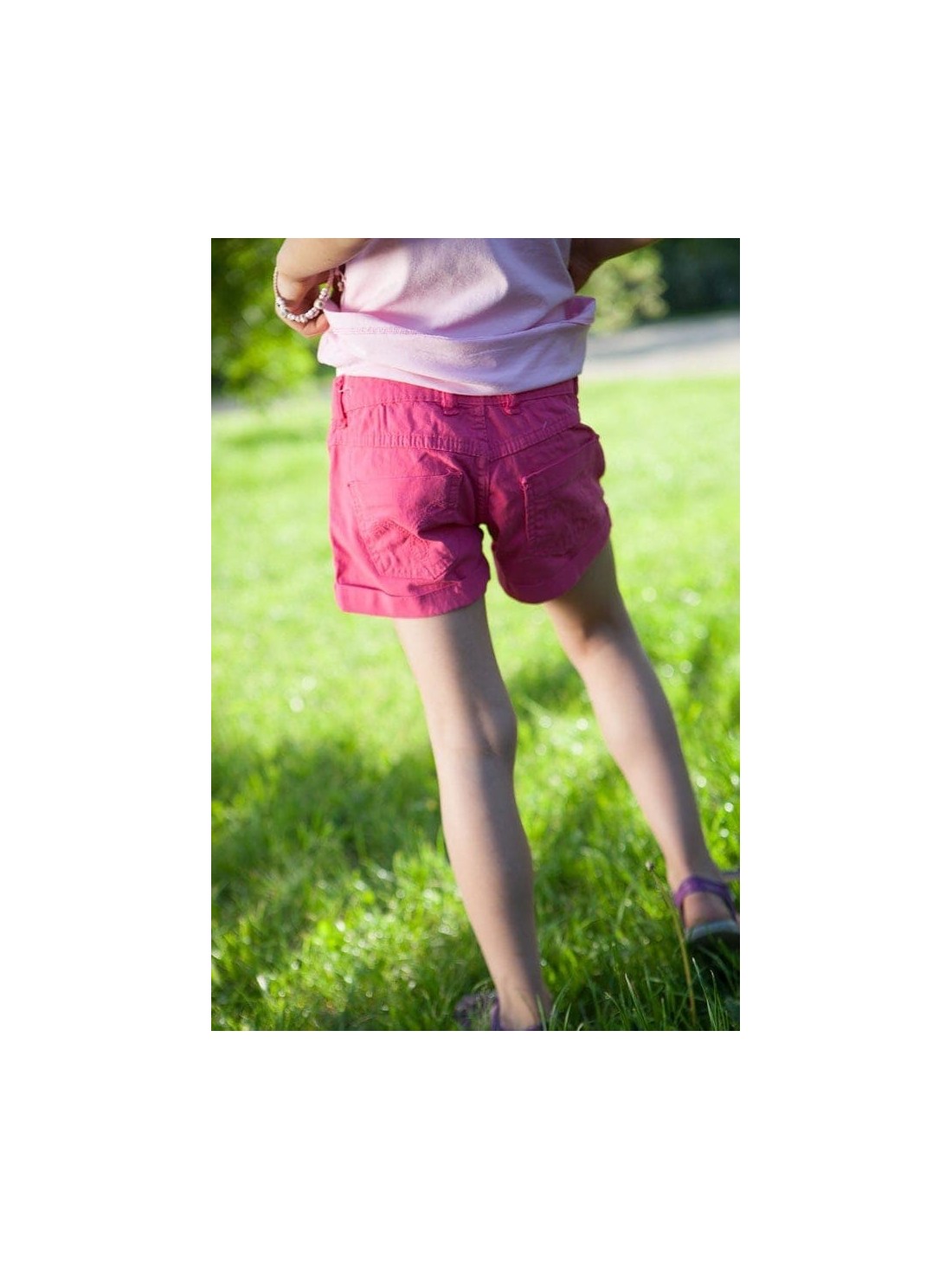 Pantaloni scurți pentru fete magenta DZ6015 - Magazin online - Boutique